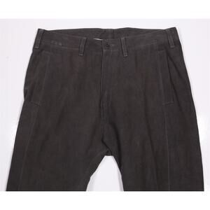 Poeme Bohemian Menswear Collection Brown Heavy Linen Cotton Pants Eu 40 US 34